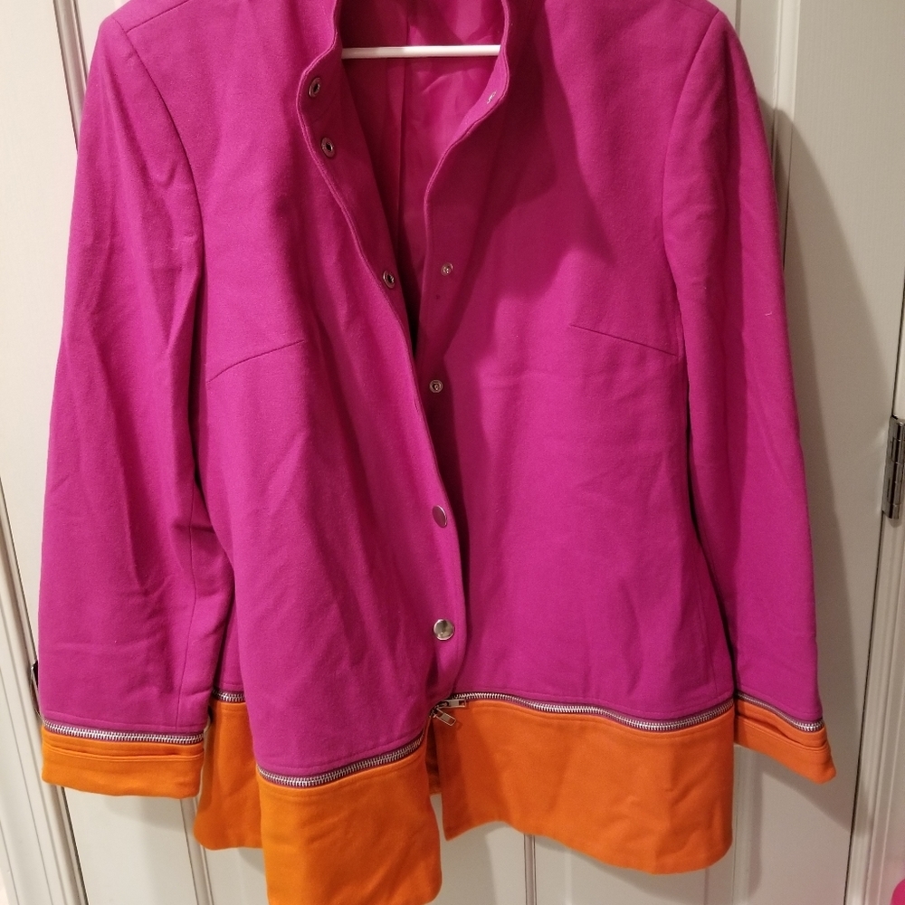 Multicolor Button/Snap Zippered Jacket - image 3